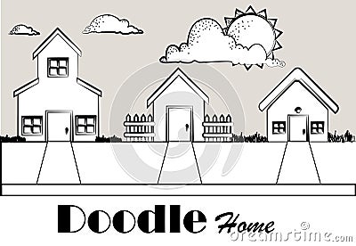 Doodle home Vector Illustration