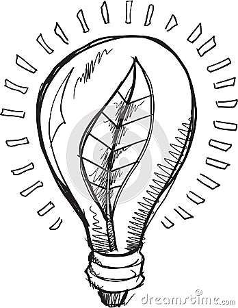 Doodle Light Blub Vector Vector Illustration