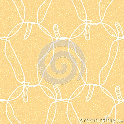 Doodle Pear Silhouette Vector Repeat Pattern Vector Illustration