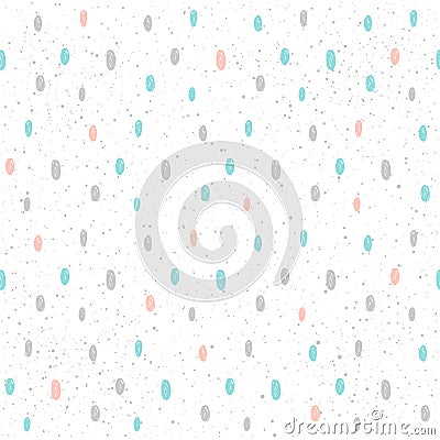 Doodle round seamless pattern background. Vector Illustration