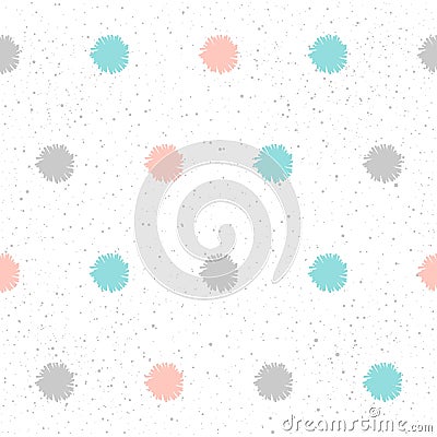 Doodle round seamless pattern background. Vector Illustration