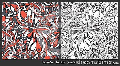 Doodle seamless vector pattern Vector Illustration