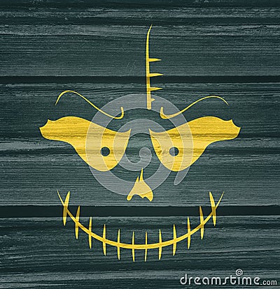 Doodle Skull with Evil Laugh Stock Photo