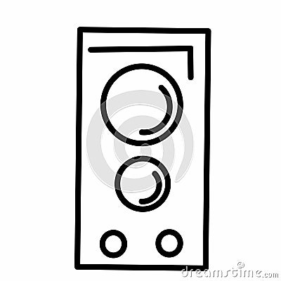 Doodle speaker icon. Hand drawn loudspeaker icon Vector Illustration