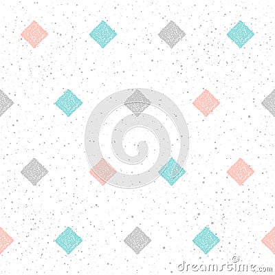 Doodle square seamless pattern background. Vector Illustration