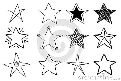 Doodle stars Vector Illustration