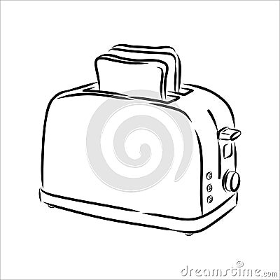 Doodle style breakfast toaster illustration in vector format. Vector Illustration