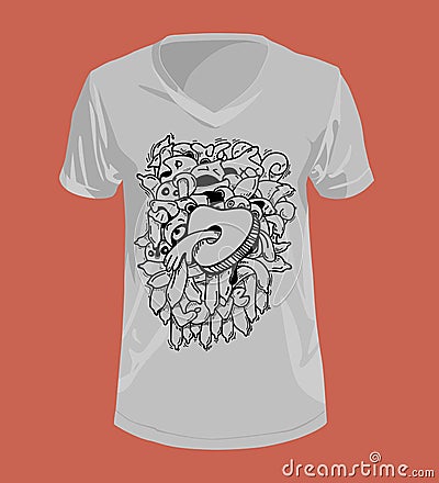 Doodle style and Graphics for T-shirt. Vector Illustration