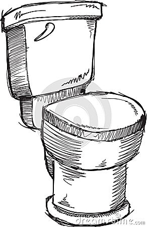 Doodle Toilet Vector Vector Illustration