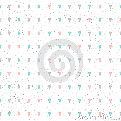 Doodle triangle seamless pattern background. Vector Illustration