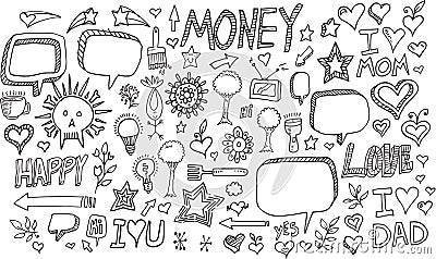 Doodle Vector Set Vector Illustration