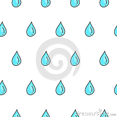 Doodle water droplets Vector Illustration