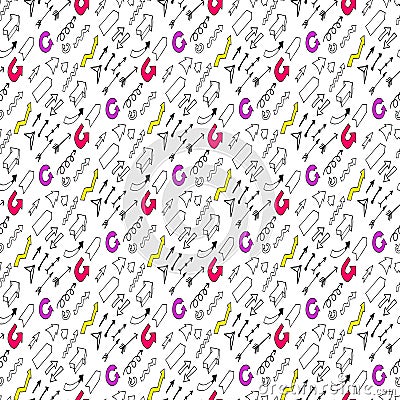 Doodles seamless pattern Stock Photo