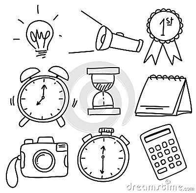 Doodles of various objects Vector Illustration