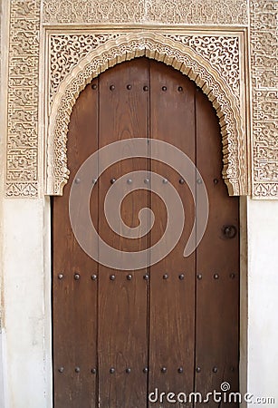 Door in Alhambra Stock Photo