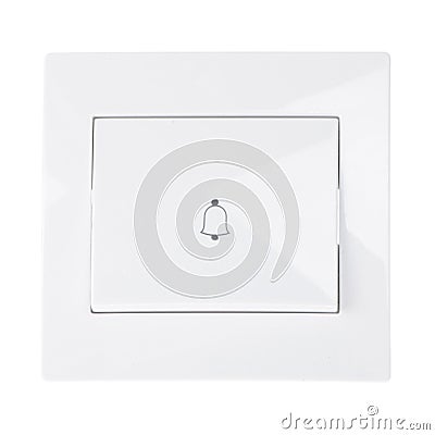 Door bell button isolated Stock Photo