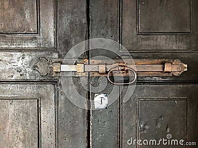 Door bolt Stock Photo