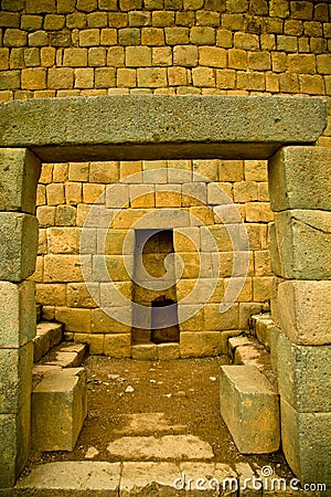 Door construction, Ingapirca important inca ruins Stock Photo
