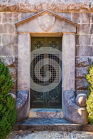 Door of crypt Stock Photo