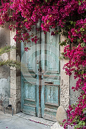 Door in Cyprus Stock Photo