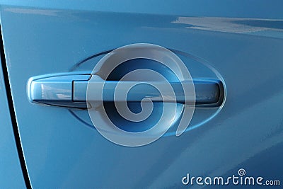 Door handle of a car Stock Photo