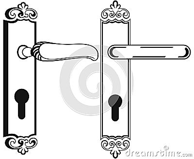 Door handle Vector Illustration