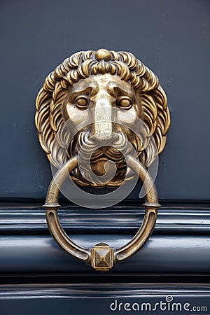 Door handle lion Stock Photo