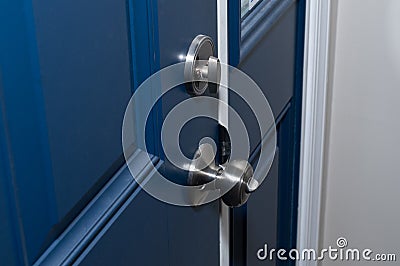 door handle and lock enter private residential Stock Photo