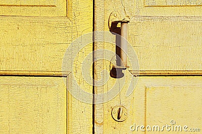 Door handle and lock Stock Photo