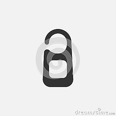 Door hanger icon vector, solid illustration Vector Illustration