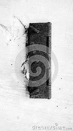 door hinge in black and white style Stock Photo