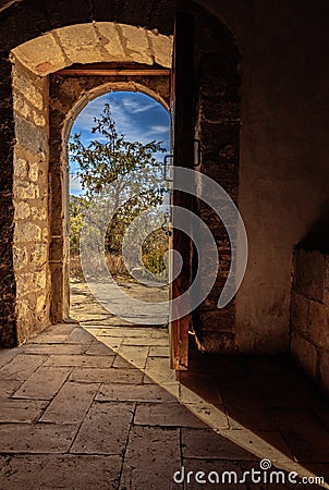 The door that invites you to dream Stock Photo