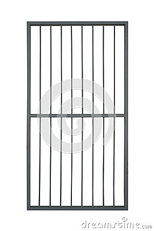 Door iron cage isolate on white background Stock Photo