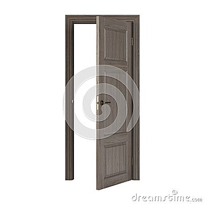 Door isolated on white background. Stock Photo