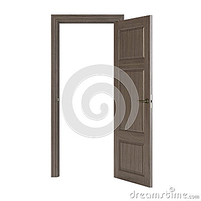 Door isolated on white background. Stock Photo