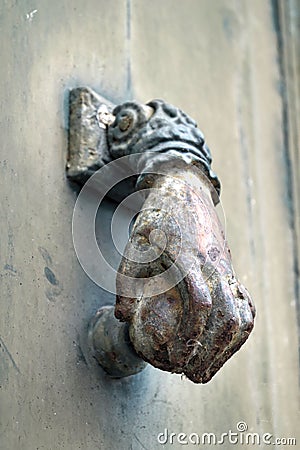 A door knob on door Stock Photo