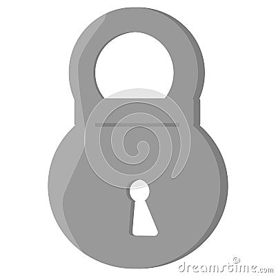 Door lock in gray for Vector Illustration