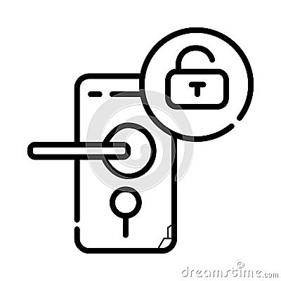 Door lock icon Vector Illustration