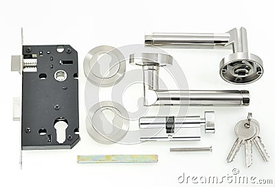 Door lock parts Stock Photo