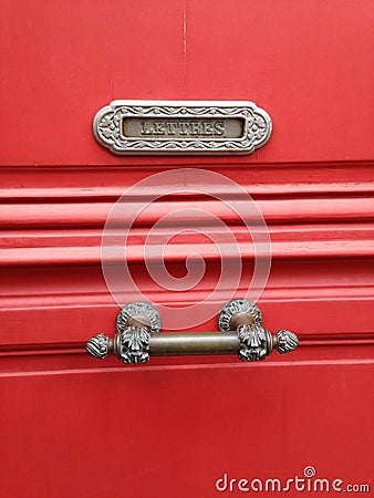 Door Mailbox Stock Photo