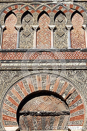 Door of the mosque in Cordoba Stock Photo