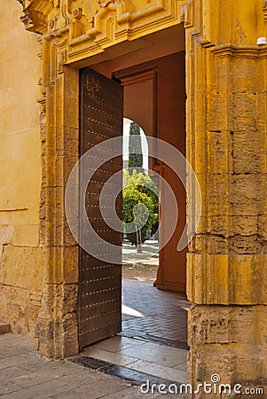 Door mosque patio Stock Photo