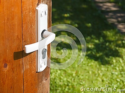 Door open in summer Stock Photo