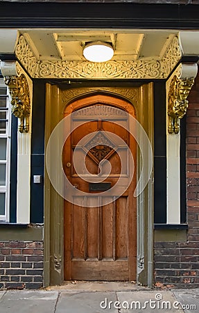 A door in Oxford, England, which is said to have inspired C. S. Lewis for the wardrobe door in the Chronicles of Narnia Stock Photo