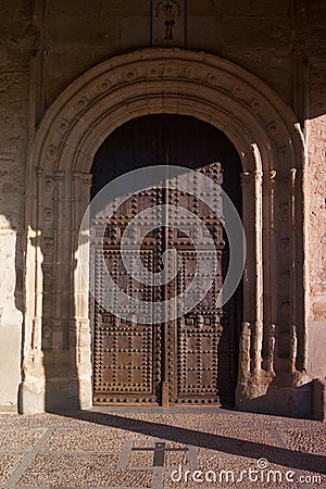 door road gate entrance outside detail medieval wall architecture building Stock Photo