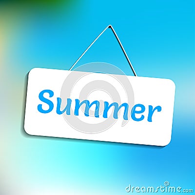 Door sign summer Vector Illustration