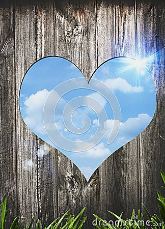 Door to love. Stock Photo