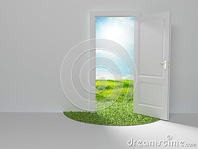 Door to the new world Stock Photo