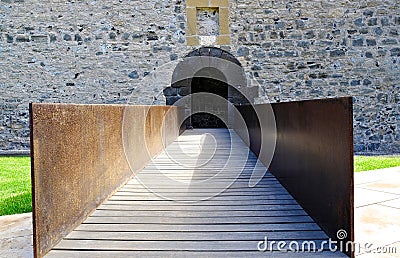 Door to an old fortress. Stock Photo