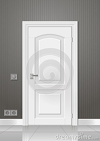 Door in the wall Vector Illustration